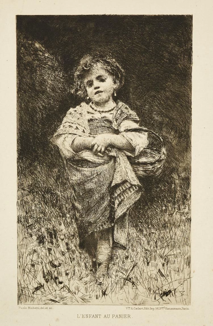 Francesco Paolo Michetti - 146, Ragazzo con cesto, 1878